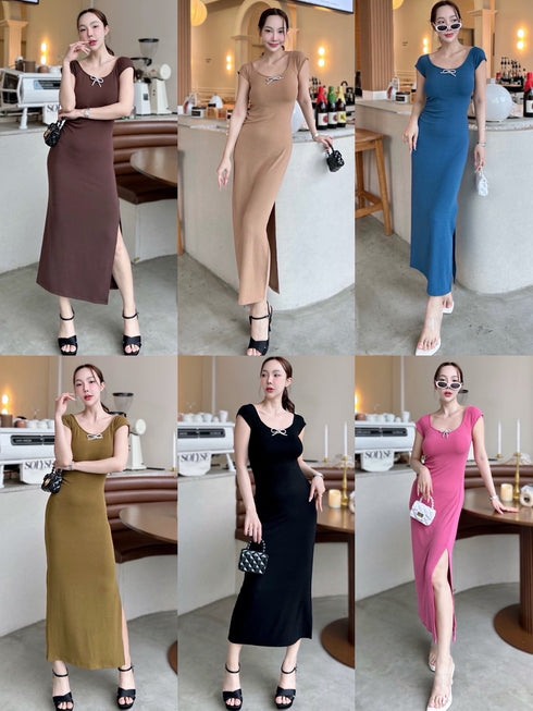 Broad Neck Body Fit Dress